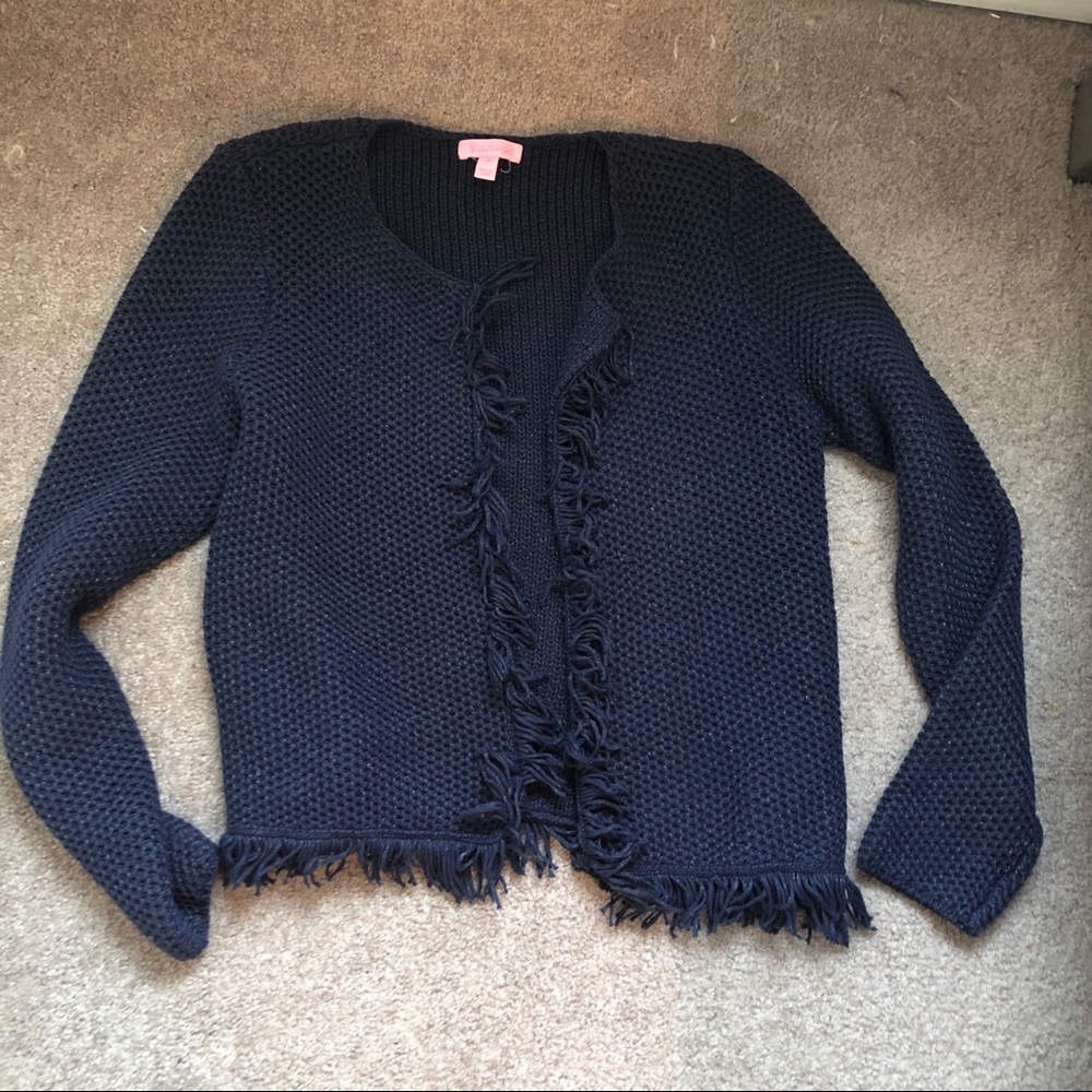 EUC Lily Pulitzer open front cardigan sweater.